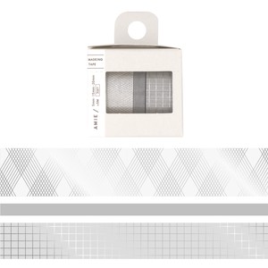 WORLD CRAFT Washi Tape Gift AMIE Masking Tape 3 Rolls Set Dusky Gray Stationery