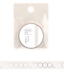 WORLD CRAFT Washi Tape Sticker AMIE Masking Tape Stationery Light Beige M