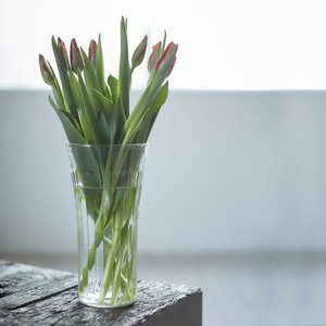 （高さ24cm・29cm）リューズガラス ワイズライン フラワーベース マンス／リサイクルガラス 花瓶