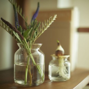 （高さ8cm・12cm）リューズガラス フラワーベース ルリエフ／リサイクルガラス 花瓶