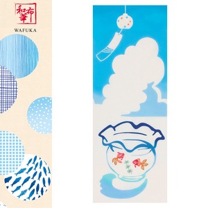 ■キャンプ・アウトドア特集■【日本製】　夏模様　手ぬぐい　金魚鉢と風鈴