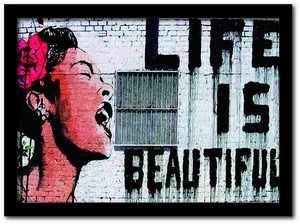 バンクシー（Banksy）インテリアアート　Life is beautiful　「2022新作」