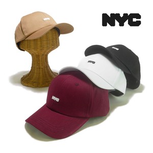 【年間品】NYCライセンスロゴ刺繍コットンローキャップ　ヤング帽子「2022新作」