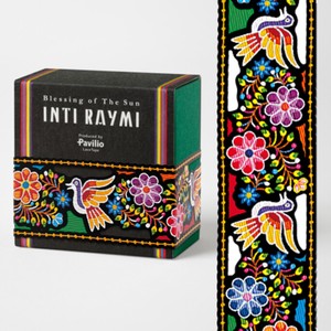 夏　人気アイテム　レーステープ『Inti Raymi Bird』30mm　日本製　エンボス 中抜き 美術館コラボ　手帳