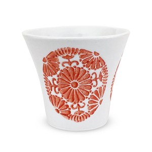 Hasami ware Cup Red Flower 130cc Made in Japan