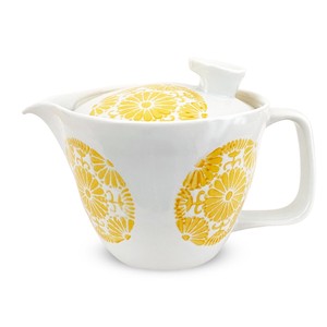 Hasami ware Japanese Teapot with Tea Strainer Flower Small Yellow M Tea Pot Made in Japan