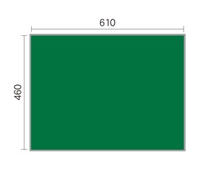日本製 脚付 マグネットが使える 工事写真用黒板 緑 ヨコ型 無地 スチール製ハンディボード「2024新作」