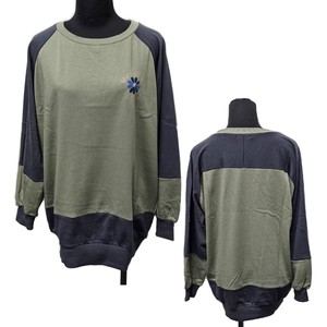 Sweatshirt Color Palette Pullover Embroidered Switching