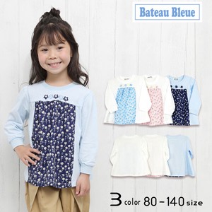 Kids' 3/4 Sleeve T-shirt Floral Pattern Switching