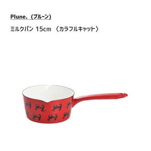 ミルクパン 15cm (カラフルキャット) Plune.  プルーン YJM-200 豊琺瑯 IH対応 タマハシ「2022新作」