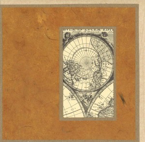 グリーティングカード 多目的/アート クローズリー「世界地図」窓付きメッセージカード
