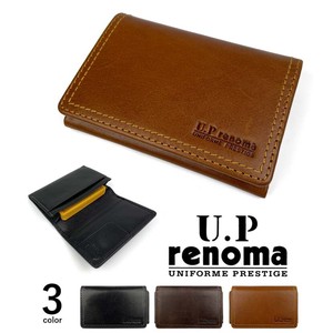 全3色　U.P renoma ユーピーレノマ リアルレザー 名刺入れ カードケース 本革 (61r656)