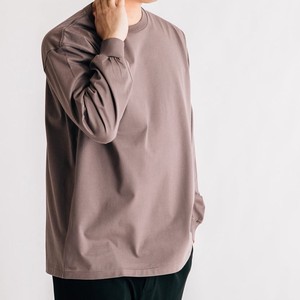 T-shirt Crew Neck Long Sleeves Men's Made in Japan