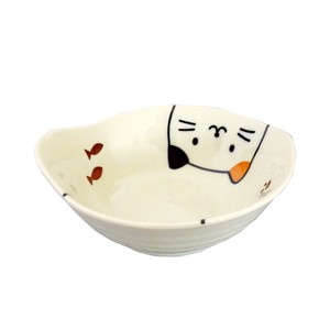 【みけねこ とんすい】器 皿 ねこ 猫 ねこ雑貨  陶磁器 陶器 鍋 日本製 ［動物］［猫グッズ］