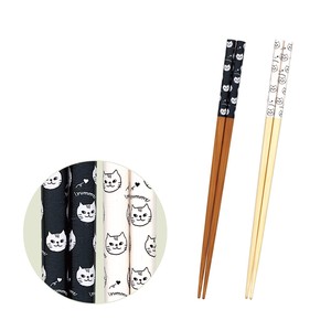 Chopsticks Animals Cat M 2-colors Made in Japan