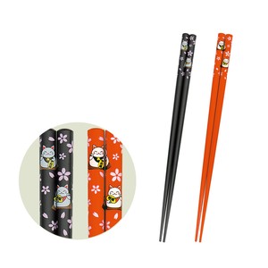 Chopsticks Beckoning Cat Cat Lucky Charm Dishwasher Safe M 2-colors Made in Japan
