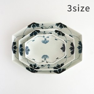 長八角皿 3サイズ 有田焼 金善製陶所 金善窯 角皿(各種)  古染シリーズ 日本製