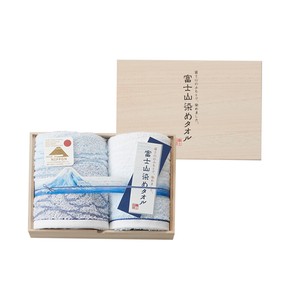 タオル ギフト 富士山染め 日本製 フェイスタオル＋ハンドタオルセット