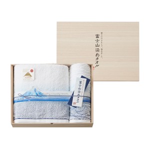 タオル ギフト 富士山染め 日本製 バスタオル＋フェイスタオルセット
