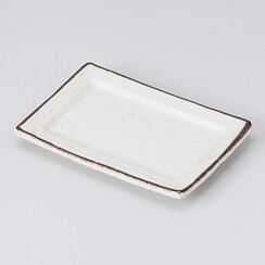 白うのふ リム型取り皿 [minoware Mino ware 美濃焼]「2022新作」