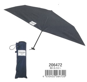 【晴雨兼用傘】薄型3段折り畳み傘　That's my favorite ネイビー