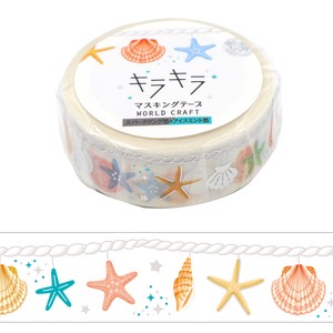 WORLD CRAFT Washi Tape Gift Shell Kira-Kira Masking Tape Stationery M Sea