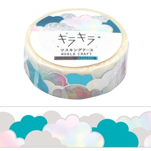 WORLD CRAFT Washi Tape Gift Kira-Kira Masking Tape Clouds Cotton Candy Stationery Sweets M