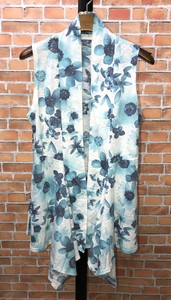 Vest/Gilet Design Floral Pattern Spring/Summer Buttons