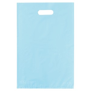 ポリ袋ハード型 カラー ブルー【無償提供／環境配慮／持ち帰り袋／小判抜き】