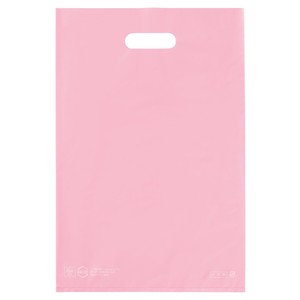 ポリ袋ハード型 カラー ピンク【無償提供／環境配慮／持ち帰り袋／小判抜き】