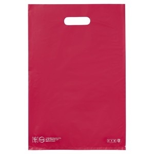 【ベストセラー】ポリ袋ハードタイプ カラー レッド　無償提供可能　環境配慮　持ち帰り袋
