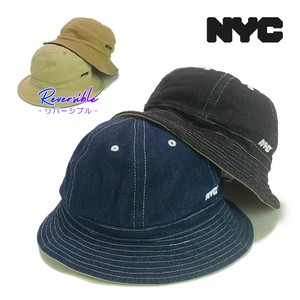 【年間品】NYCライセンスデニム×コットンリバーシブルメトロハット　ヤング帽子