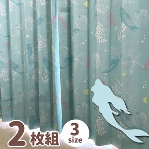 アリエル ディズニー 2級 遮光 遮熱 カーテン 幅100×200cm丈 2枚組 リトルマーメイド プリンセス  SB-555