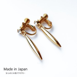 Clip-On Earrings Earrings Long Jewelry Made in Japan