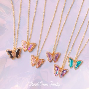 Gold Chain Necklace Butterfly