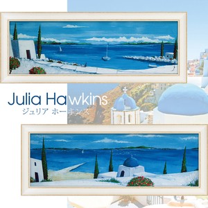 ジュリア ホーキンス【エーゲ海・地中海・風景画】イギリス女性作家＜樹脂フレーム＞「2022新作」