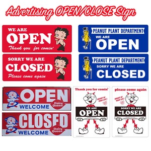 【懐かしの】American Advertising OPEN/CLOSE Sign Board プラスティックサインボード(両面)