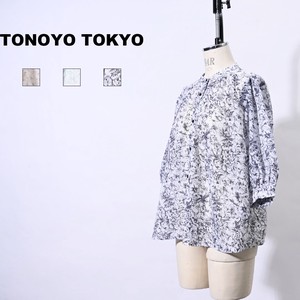 Button Shirt/Blouse Band-Collar Shirt Pudding Floral Pattern Spring/Summer