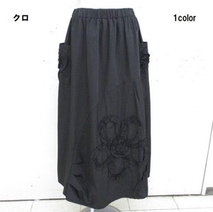 【新商品】ワッシャー花コード刺繍スカート