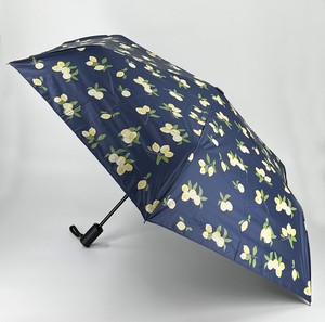 一級遮光　晴雨兼用　大寸自動開閉　レモンプリント　ダブルジャンプ傘