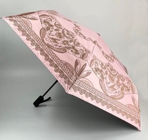 一級遮光　晴雨兼用　大寸自動開閉　レースプリント　ダブルジャンプ傘