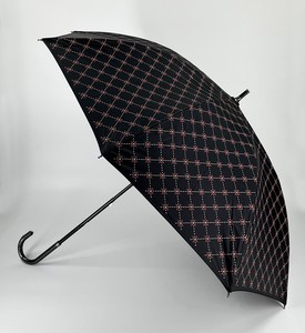 一級遮光　晴雨兼用　スライドショート傘　花チェックプリント