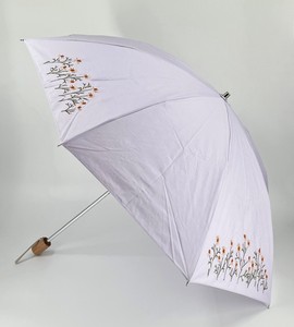 カモミール刺繍　エスクール　刺繍　晴雨兼用傘折りたたみ傘