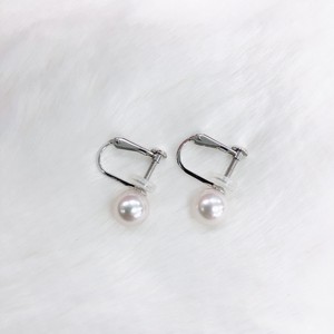 Clip-On Earrings Silver Post 7.0 ~ 7.5mm