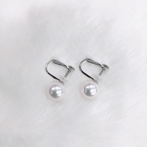 Clip-On Earrings Silver Post 8.5 ~ 9.0mm