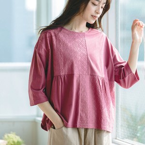 Front Lace Switching Pullover
