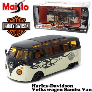 1:25 Harley-Davidson Custom  Volkswagen Van Sambaミニカー【Maisto】