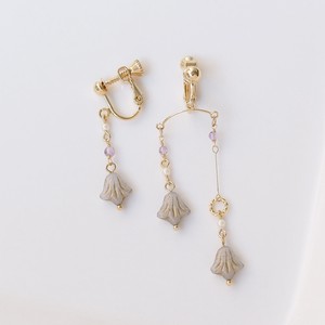 Clip-On Earrings Gold Post Antique Bird