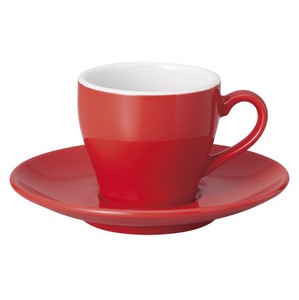 Mino ware Cup & Saucer Set Red Saucer