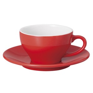 Mino ware Cup & Saucer Set Red Saucer